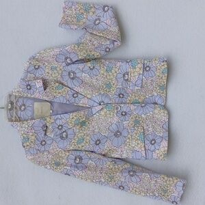 Franza Linen Blend Multicolor Floral Blazer